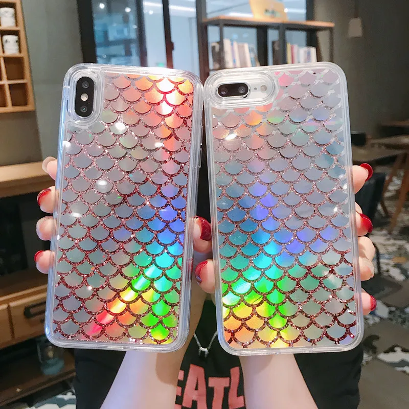Bling Liquid Dynamic Quicksand Laser Mermaid fish Scales Glitter Shinny Phone Cases For iPhone X XS Max XR 7 8 6 6S plus Cover
Bling Liquid Dynamic Quicksand Laser Mermaid fish Scales Glitter Shinny Phone Cases For iPhone X XS Max XR 7 8 6 6S plus Cover