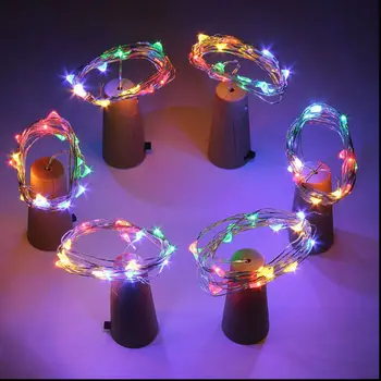 1 lot 9 pcs 9 colors Wine Bottle Lights Silver Wire String Light Batteries For Wedding Decoration Christmas decoration light 
1 lot 9 pcs 9 colors Wine Bottle Lights Silver Wire String Light Batteries For Wedding Decoration Christmas decoration light