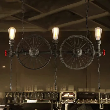 Loft retro industrial creative restaurant bar American iron wheel pendant light 2 wheel pendant lamp
Loft retro industrial creative restaurant bar American iron wheel pendant light 2 wheel pendant lamp