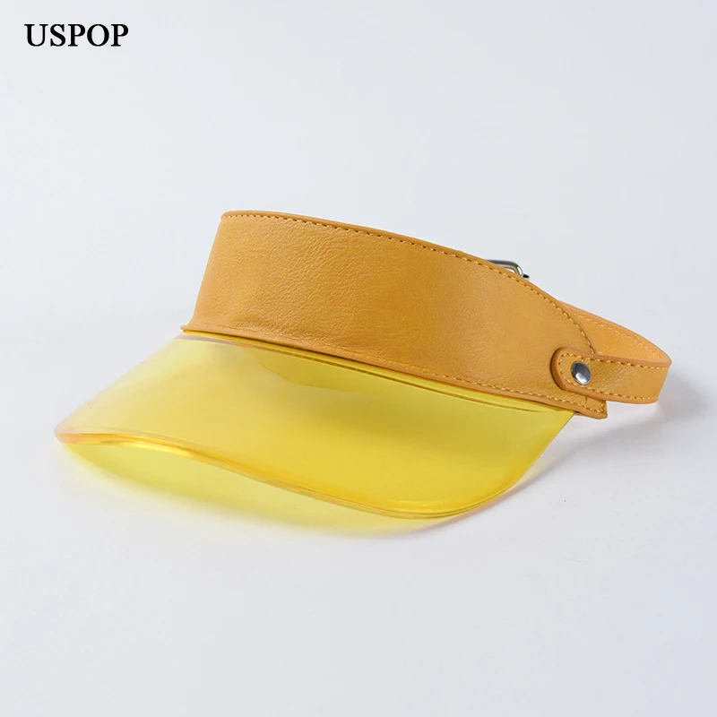 USPOP 2019 New Summer sun hat women PVC colorful clear brim visor caps female PU patchwork adjustable cap
USPOP 2019 New Summer sun hat women PVC colorful clear brim visor caps female PU patchwork adjustable cap