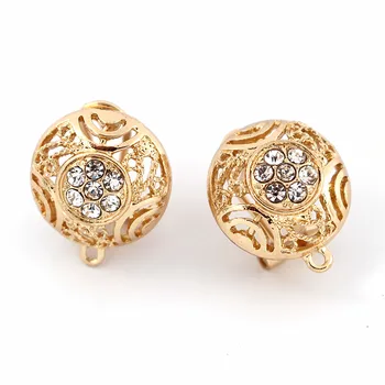 Dubai Gold Earrings Post with Loop Hanger Connector Filigree Round Findings DIY Metal Chile Middle East Women Wedding Earrings
Dubai Gold Earrings Post with Loop Hanger Connector Filigree Round Findings DIY Metal Chile Middle East Women Wedding Earrings
