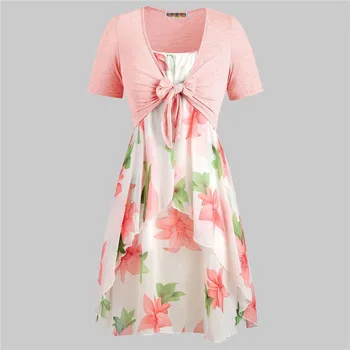 Two Piece Set Women Blue S-5XL Plus Size 2019 Summer Short Sleeve Tops and Ruffles Digital Print Sling Dress Sets Feminina CX854
Two Piece Set Women Blue S-5XL Plus Size 2019 Summer Short Sleeve Tops and Ruffles Digital Print Sling Dress Sets Feminina CX854