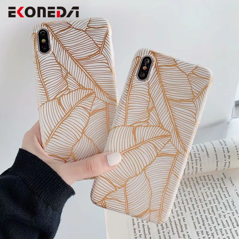EKONEDA Gold Print Leaves Case For iPhone X Case Silicone Soft Cover For iPhone 7 8 Case For iPhone XS Max XR 6S 7 8 Plus
EKONEDA Gold Print Leaves Case For iPhone X Case Silicone Soft Cover For iPhone 7 8 Case For iPhone XS Max XR 6S 7 8 Plus