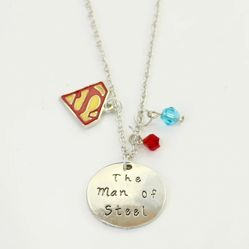 Marvel Movies Series Superman Necklace The Man Of Steel Red Blue Crystal Superman Sign Badge Jewelry For Best friend Gift
Marvel Movies Series Superman Necklace The Man Of Steel Red Blue Crystal Superman Sign Badge Jewelry For Best friend Gift