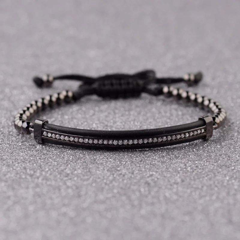 DOUVEI 2019 Luxury White Zircon Long Tube Men's 4MM Copper Beads Bracelet Trendy Charms Weaving Bracelet For Women AB1289
DOUVEI 2019 Luxury White Zircon Long Tube Men's 4MM Copper Beads Bracelet Trendy Charms Weaving Bracelet For Women AB1289