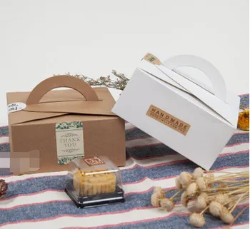 100pcs portable west point mousse dessert packing box Cake Kraft Paper Boxes with Handle
100pcs portable west point mousse dessert packing box Cake Kraft Paper Boxes with Handle