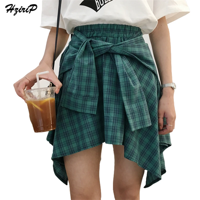 HziriP Cotton Fake Two Pieces-shirts Plaid Skirts Women Casual Stretch Waist Summer Midi Skirt 2017 Fashion Asymmetrical Skirts
HziriP Cotton Fake Two Pieces-shirts Plaid Skirts Women Casual Stretch Waist Summer Midi Skirt 2017 Fashion Asymmetrical Skirts