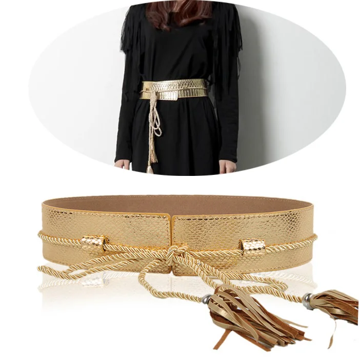 Hot Fashion Belts for women clothing PU Leather belt female Wide tassel strap Gold waistband Woman High quality Wholesale
Hot Fashion Belts for women clothing PU Leather belt female Wide tassel strap Gold waistband Woman High quality Wholesale