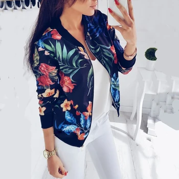 Retro Floral Zipper Up Bomber Jacket Women Jacket Fashion Ladies Casual Coat Autumn Spring Print Outwear
Retro Floral Zipper Up Bomber Jacket Women Jacket Fashion Ladies Casual Coat Autumn Spring Print Outwear