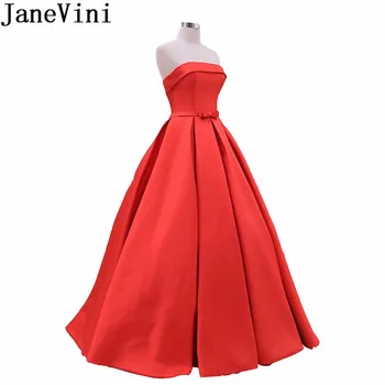 JaneVini Red Satin Evening Dress Plus Size Strapless Sash Mother Of The Bride Groom Dresses A Line Arab Dinner Gowns For Ladies
JaneVini Red Satin Evening Dress Plus Size Strapless Sash Mother Of The Bride Groom Dresses A Line Arab Dinner Gowns For Ladies