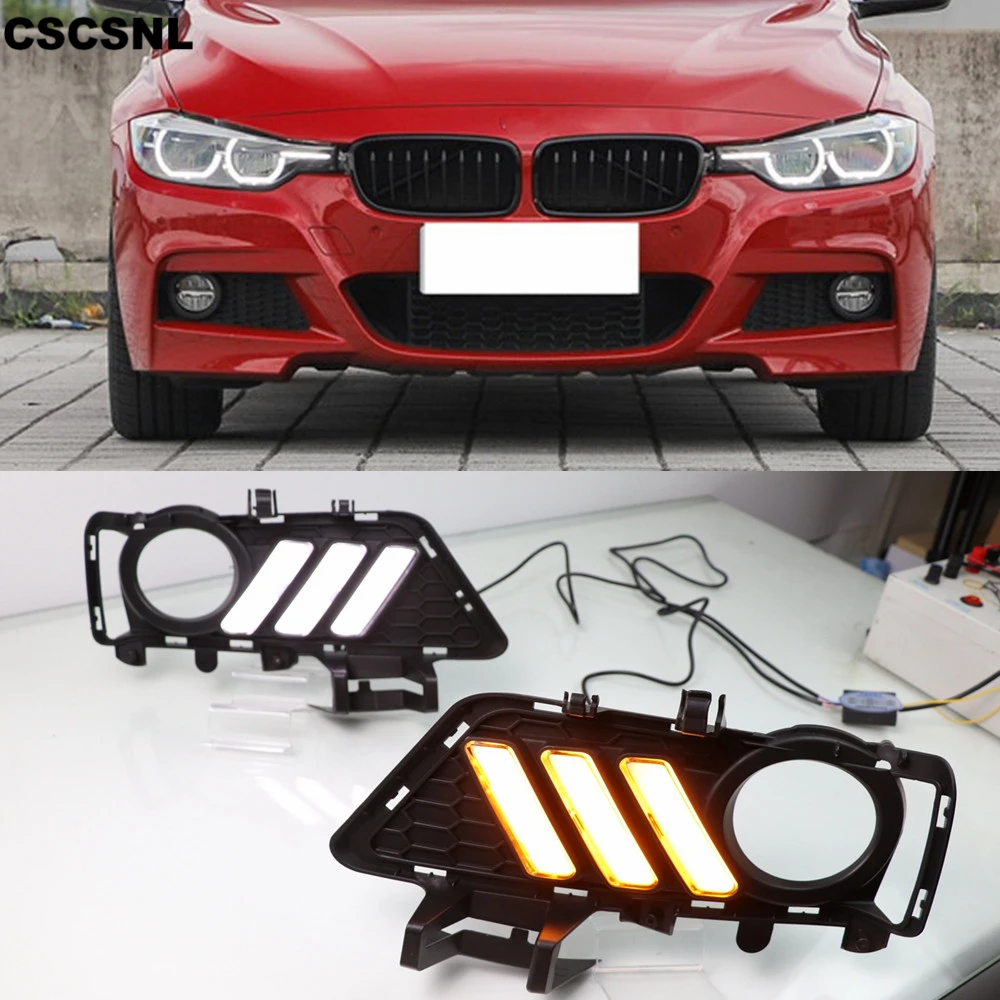 CSCSNL 2PCS For BMW F30 3 Series 2018 2019 Daytime Running lights LED DRL Fog lamp driving lights with Yellow Turn Signal Lamp
CSCSNL 2PCS For BMW F30 3 Series 2018 2019 Daytime Running lights LED DRL Fog lamp driving lights with Yellow Turn Signal Lamp