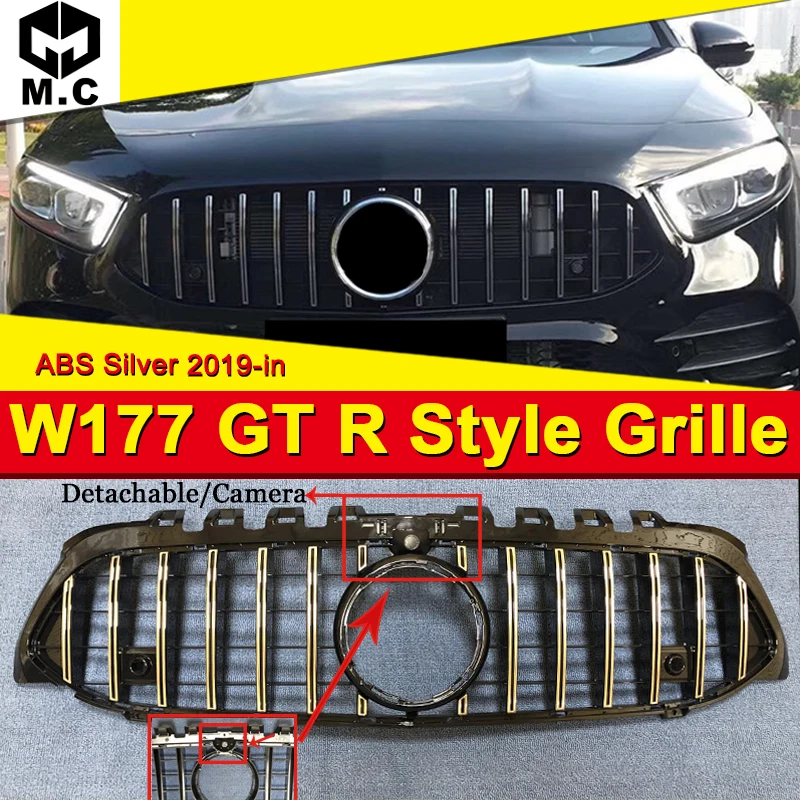 For Mercedes W177 GTS Style grille grill A class Sport A160 A180 A200 A250 A45 look grills abs gloss Black With Camera 2019-in
For Mercedes W177 GTS Style grille grill A class Sport A160 A180 A200 A250 A45 look grills abs gloss Black With Camera 2019-in