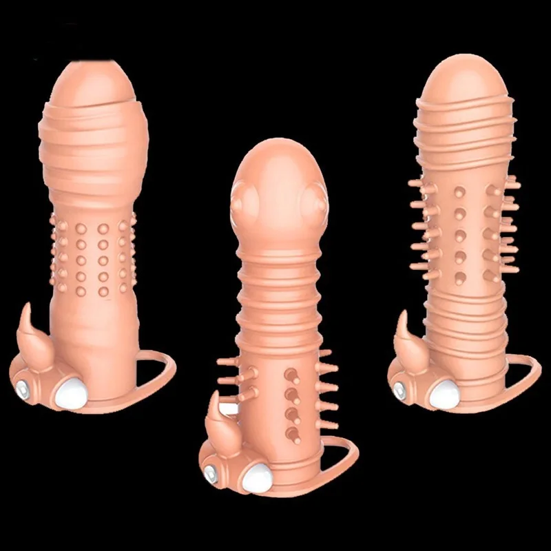 4-LI-BO-Male-Penis-Sex-Toys-Extender-Enlargement-Reusable-Condoms-Adult-Intimate-Product-Cock-Ring-Penis