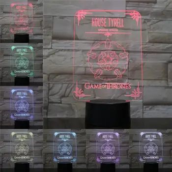 Game of Throne Iron House Tyrell 3D Lamp Illusion Night Light LED Bulb USB RGB Multicolor Lampara Christmas Gifts For Children
Game of Throne Iron House Tyrell 3D Lamp Illusion Night Light LED Bulb USB RGB Multicolor Lampara Christmas Gifts For Children