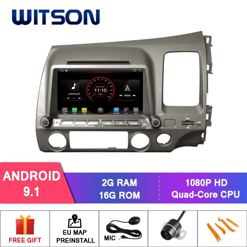 WITSON Android 9.1 AUTO CAR RADIO DVD NAVIGATION FOR HONDA CIVIC RHD CAR DVD MIRROR LINK/ 16GB Inand /DVR/DAB/OBD/TPMS Function
WITSON Android 9.1 AUTO CAR RADIO DVD NAVIGATION FOR HONDA CIVIC RHD CAR DVD MIRROR LINK/ 16GB Inand /DVR/DAB/OBD/TPMS Function