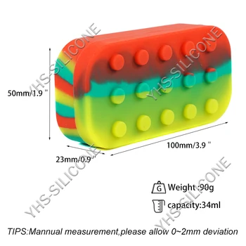 34ML silicone container 6+1 Non-stick Silicone Container Large Jar silicone container for wax
34ML silicone container 6+1 Non-stick Silicone Container Large Jar silicone container for wax