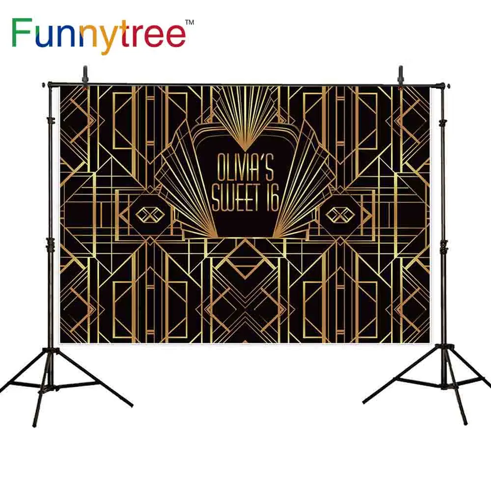 Фон Funnytree для фотосъемки с изображением золотого Великого Гэтсби 16