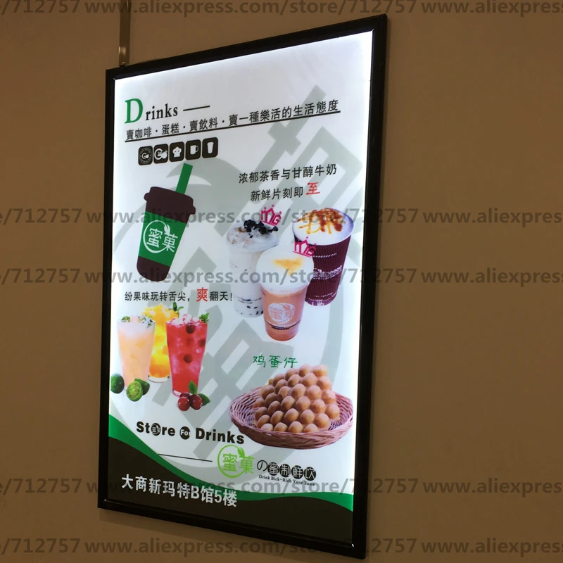 Shop Mall Wall Mounted LED Snap Frame LED Illuminated Menu Light Box / Signs/Boards,24"x36" Aluminum Frame LED Menu
Shop Mall Wall Mounted LED Snap Frame LED Illuminated Menu Light Box / Signs/Boards,24"x36" Aluminum Frame LED Menu