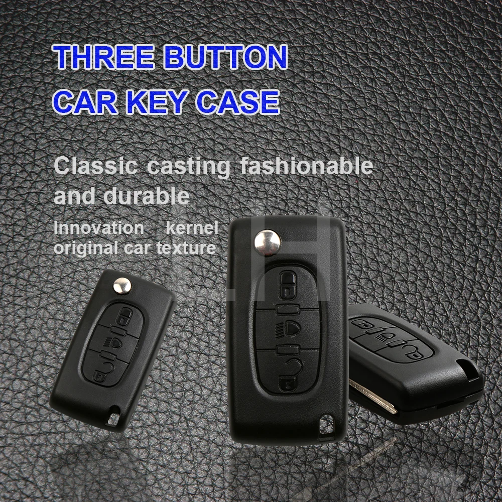 Фото 3 кнопки ключ брелок для Citroen C4 Picasso C5 C6 в случае удаленности автомобиля свет