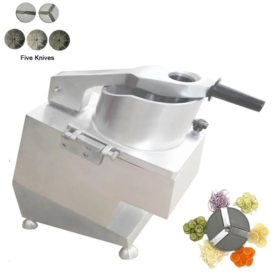 Electric Food Cutters Vegetables and fruits cutting slicer shallot cucumber onion shredding carrot dicing machine with 5 knifes
Electric Food Cutters Vegetables and fruits cutting slicer shallot cucumber onion shredding carrot dicing machine with 5 knifes