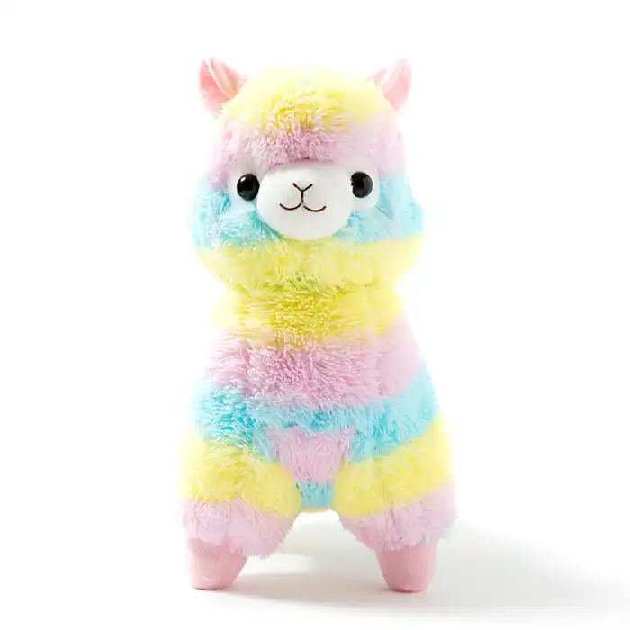 20cm lovely rainbow alpaca plush toy soft animal stuffed plush