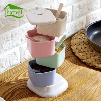 4pcs Spice Jar Seasonings Containers Flavor Condiments Storage Box With Holder Rack Kitchen Accessories Storage Box Canisters
4pcs Spice Jar Seasonings Containers Flavor Condiments Storage Box With Holder Rack Kitchen Accessories Storage Box Canisters