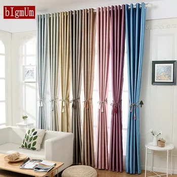 Solid Color Simple Style Polyester Linen Blackout Curtain for Living Room Bedroom Window Treatments Window Cortina High Quality
Solid Color Simple Style Polyester Linen Blackout Curtain for Living Room Bedroom Window Treatments Window Cortina High Quality