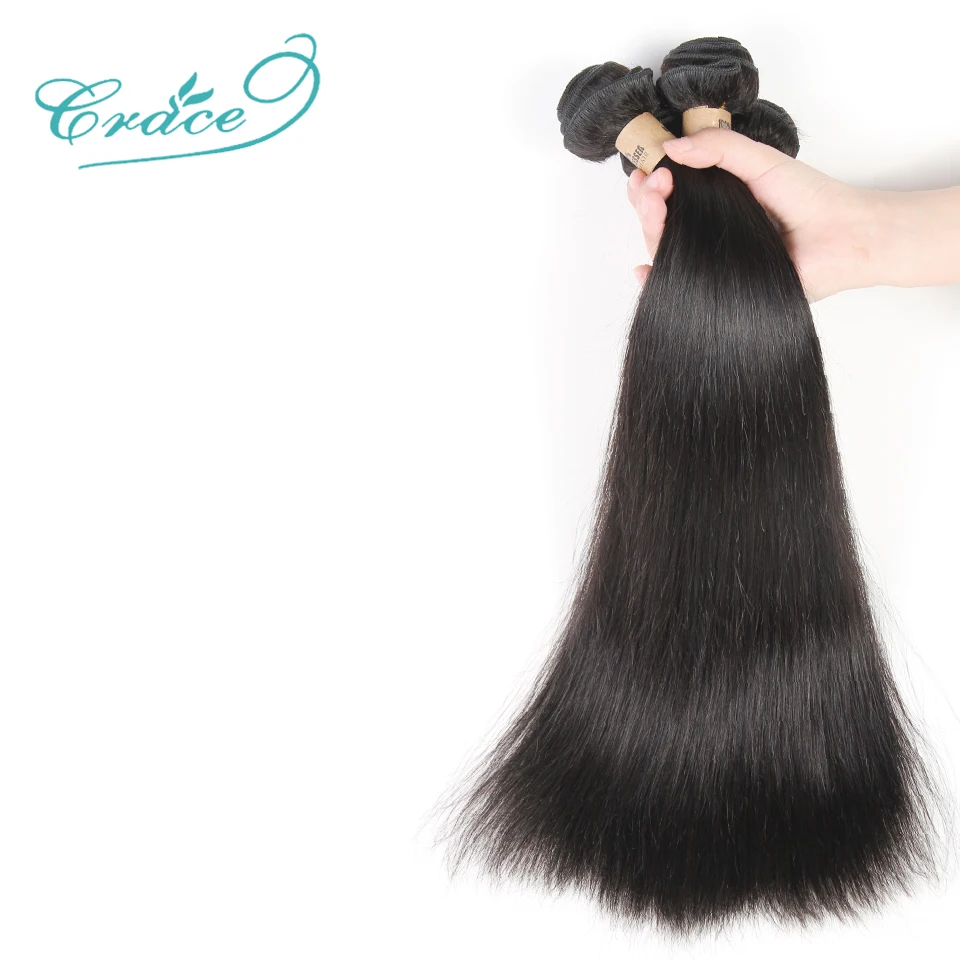Cambodian Straight Virgin Human Hair Extensions Black