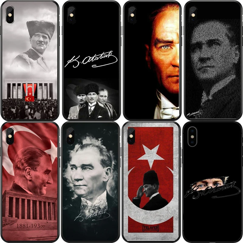 Mustafa Kemal Ataturk turquia Caso Capa para o iphone XS XR Max 7 8 6 Plus X 5 4 casos de telefone Soft transparent TPU Coque
Mustafa Kemal Ataturk turquia Caso Capa para o iphone XS XR Max 7 8 6 Plus X 5 4 casos de telefone Soft transparent TPU Coque