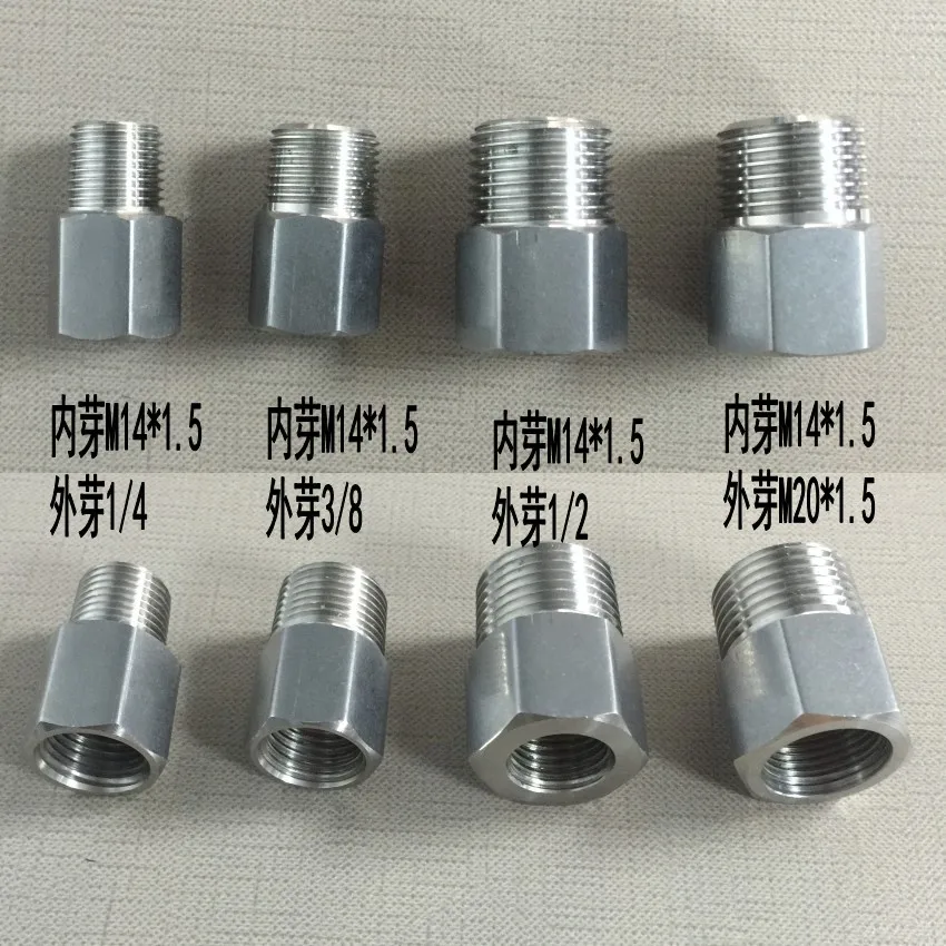 304 stainless steel pressure gauge joint transform joint the inner tooth M14 * 1.5 / The outer tooth 1/4, 3/8, 1/2
304 stainless steel pressure gauge joint transform joint the inner tooth M14 * 1.5 / The outer tooth 1/4, 3/8, 1/2
