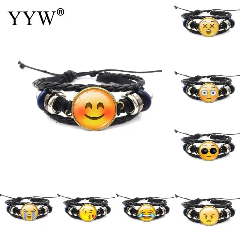 2017 New Fashion Leather Bracelets Men Women Charm Wrist Band Multilayer Casual Personality Cute Face Punk Bracelets Jewelry
2017 New Fashion Leather Bracelets Men Women Charm Wrist Band Multilayer Casual Personality Cute Face Punk Bracelets Jewelry