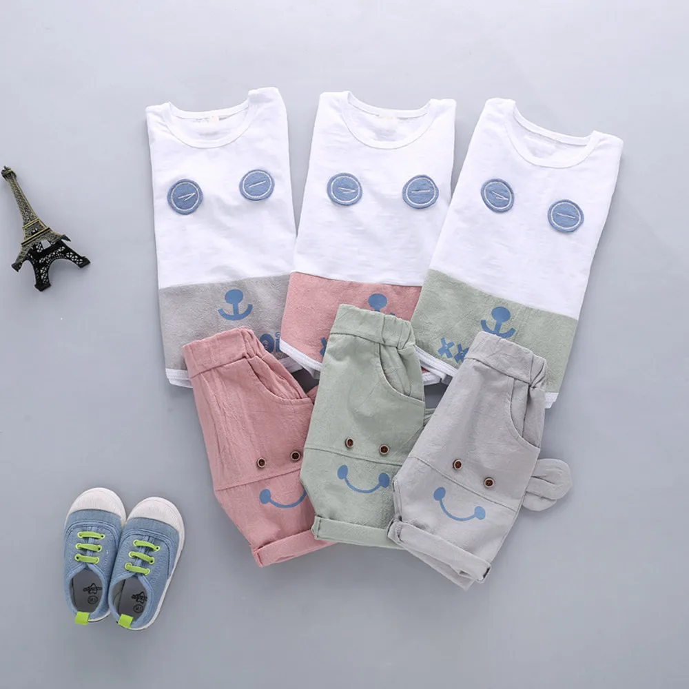 Children's Sets 2Pcs/Set Baby Clothes Sets Boys Summer Cotton cute Top+short Infant Clothing Set Boy Clothes Cartoon T-shirt
Children's Sets 2Pcs/Set Baby Clothes Sets Boys Summer Cotton cute Top+short Infant Clothing Set Boy Clothes Cartoon T-shirt