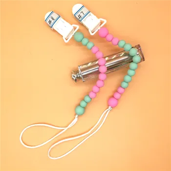 Baby Pacifier Clips Holder Silicone Chewable Beads Pacifier Leashes Chain Necklace Carrier Teether Holder Hot ins Baby Necklace
Baby Pacifier Clips Holder Silicone Chewable Beads Pacifier Leashes Chain Necklace Carrier Teether Holder Hot ins Baby Necklace