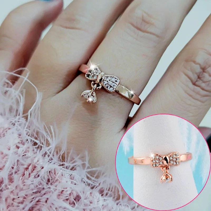 SINLEERY Lovely Cute Cubic Zirconia Pendant Mini Bow Midi Rings For Women Girl Rose Gold Color Jewelry Jz450 SSC
SINLEERY Lovely Cute Cubic Zirconia Pendant Mini Bow Midi Rings For Women Girl Rose Gold Color Jewelry Jz450 SSC