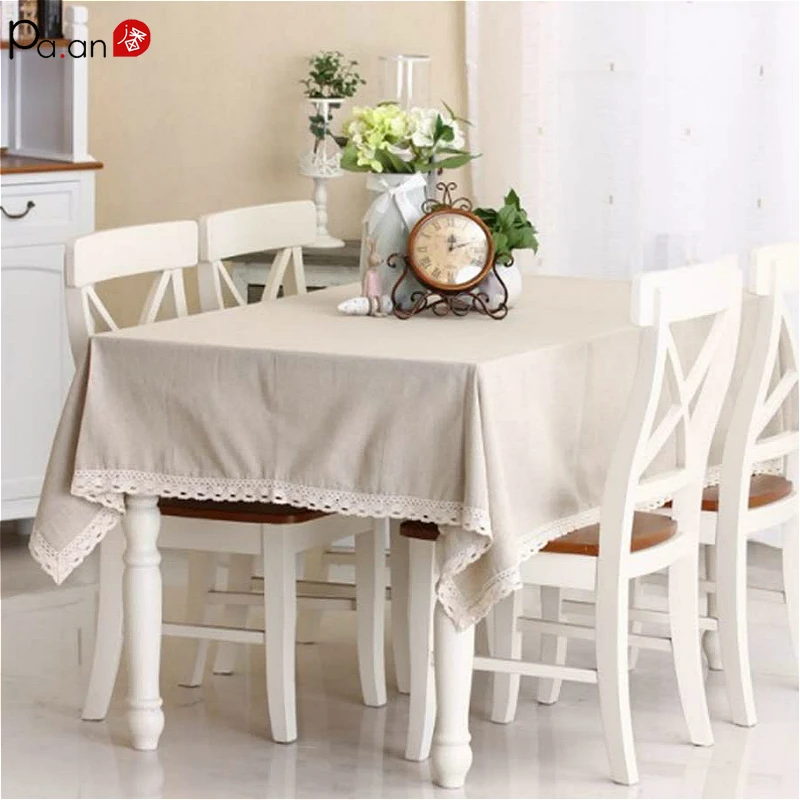 Baisc Linen Tablecloth with Lace Elegant Ivory Beige Pastoral Table Cover Dining Table Cloth Cotton Lace Tablecloths Customized
Baisc Linen Tablecloth with Lace Elegant Ivory Beige Pastoral Table Cover Dining Table Cloth Cotton Lace Tablecloths Customized