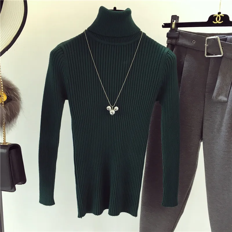 Autumn and winter women's solid color high collar Knitwear bottoming sweater pit strips slim elastic big 7 color optional 806#
Autumn and winter women's solid color high collar Knitwear bottoming sweater pit strips slim elastic big 7 color optional 806#