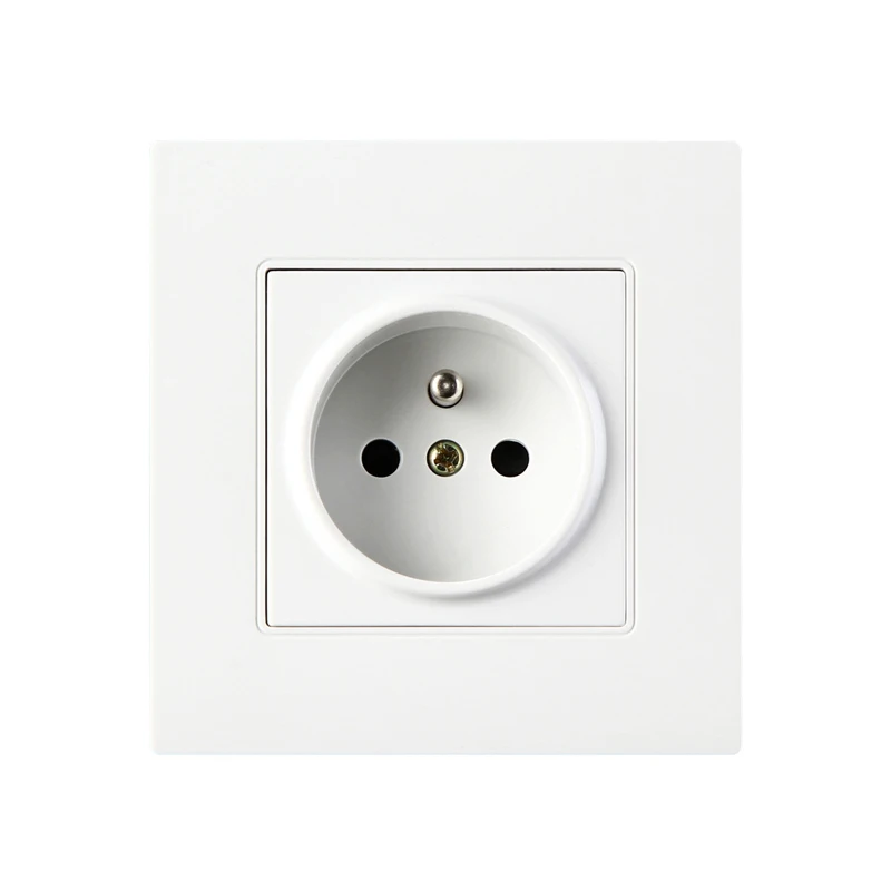 Wall-Power-Socket-16A-French-Standard-Electrical-Outlet-Grounded-AC-110-250V-Application-Frence-Purpose-Wall