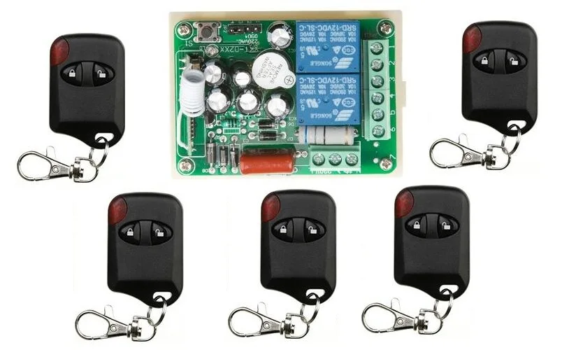 AC220V 2CH Wireless Remote Control Switch System teleswitch 1*Receiver +5 *cat eye Transmitters for Appliances Gate Garage Door
AC220V 2CH Wireless Remote Control Switch System teleswitch 1*Receiver +5 *cat eye Transmitters for Appliances Gate Garage Door
