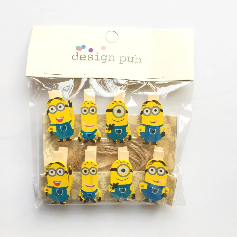 1 Pack Kawaii Minions Wooden Paper Clip Decorative Bookmark For Album With Rope Message Stickers Stationery
1 Pack Kawaii Minions Wooden Paper Clip Decorative Bookmark For Album With Rope Message Stickers Stationery