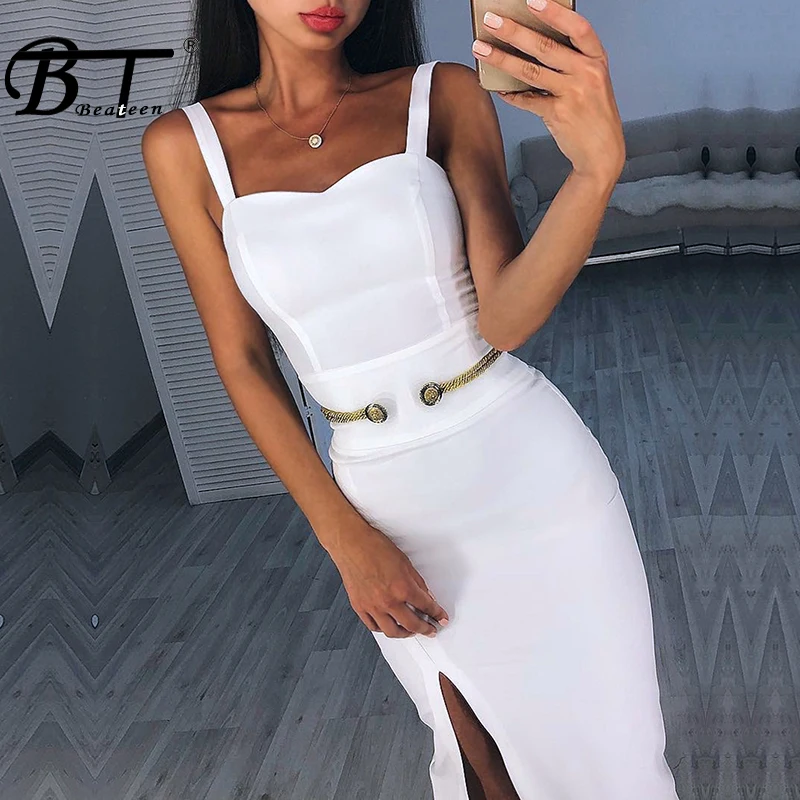Beateen 2019 New Split Bandage Bodycon Sexy Club Dress Mid-Calf Strap Backless Sheath Sashes Women Solid Color
Beateen 2019 New Split Bandage Bodycon Sexy Club Dress Mid-Calf Strap Backless Sheath Sashes Women Solid Color