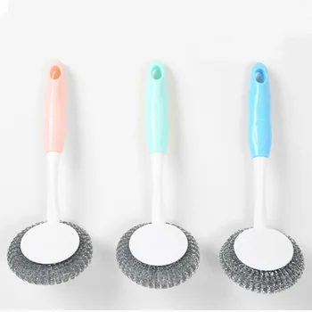 Kitchen Dish Cleaning Brush Long 3 Colors Handle Steel Wire Ball Brush For Pot Can Be Hang On Wall
Kitchen Dish Cleaning Brush Long 3 Colors Handle Steel Wire Ball Brush For Pot Can Be Hang On Wall
