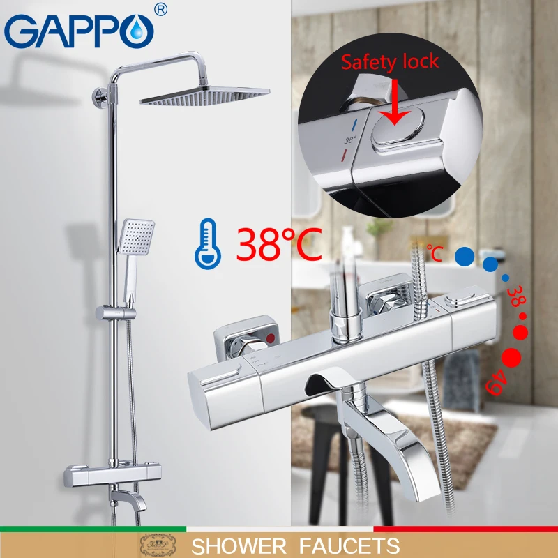 GAPPO смесители для душа термостатическая Ванна комната душевой набор Душ водопад