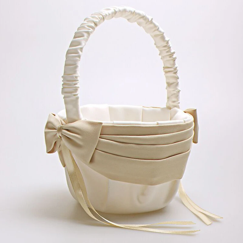Romantic Bowknot Flower Basket Wedding Party Girl Flower Baskets wedding decoration
Romantic Bowknot Flower Basket Wedding Party Girl Flower Baskets wedding decoration