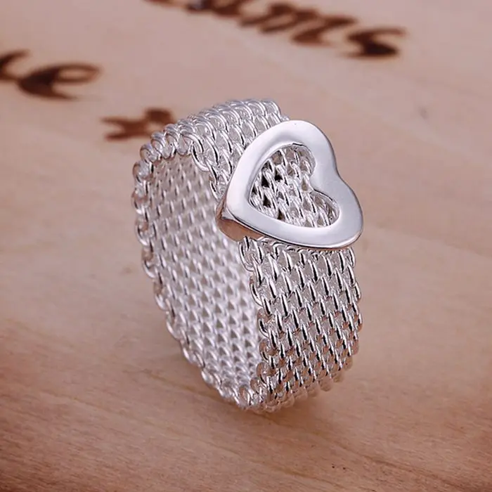 Wholesale 925 jewelry silver plated ring, 925 jewelry silver plated fashion jewelry, Heart Network Ring SMTR043
Wholesale 925 jewelry silver plated ring, 925 jewelry silver plated fashion jewelry, Heart Network Ring SMTR043