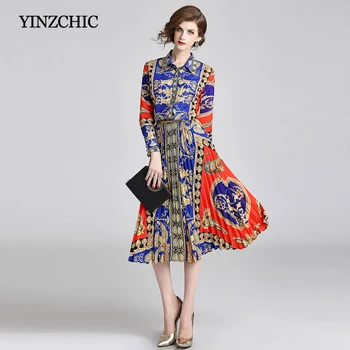 Vintage Printed Blouse + Pleated Skirt Sets For Woman New Fall Female Elegant Party Suits OL Printing Two-Pieces Sets Work
Vintage Printed Blouse + Pleated Skirt Sets For Woman New Fall Female Elegant Party Suits OL Printing Two-Pieces Sets Work