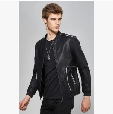 New Autumn Men Fashion Leather Jackets Solid Color Locomotive Clothing Male Simple Pockets Clothes Black Tops
New Autumn Men Fashion Leather Jackets Solid Color Locomotive Clothing Male Simple Pockets Clothes Black Tops