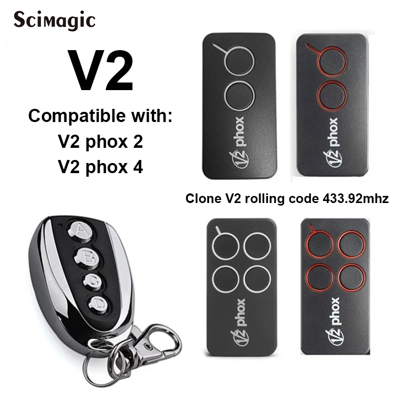 20pcs V2 replacement remote control V2 PHOX 2,PHOX 4,PHOENIX2 garage door remote control gate transmitter 433.92mhz rolling code
20pcs V2 replacement remote control V2 PHOX 2,PHOX 4,PHOENIX2 garage door remote control gate transmitter 433.92mhz rolling code