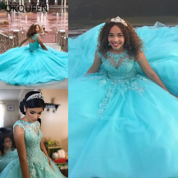 Бальное платье платья для Quinceanera 2021 прозрачные блестящие выпускного вечера 16