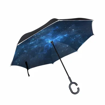 The Milky Way Printed Reverse Umbrella Long Handle Double Layer Inverted Umbrella Romantic Creative Windproof Women Umbrellas
The Milky Way Printed Reverse Umbrella Long Handle Double Layer Inverted Umbrella Romantic Creative Windproof Women Umbrellas