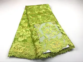 Latest African Laces Fabric High Quality French Mesh Lace Fabric New Design Green Color Embroidered Tulle Lace Fabric 5yards
Latest African Laces Fabric High Quality French Mesh Lace Fabric New Design Green Color Embroidered Tulle Lace Fabric 5yards